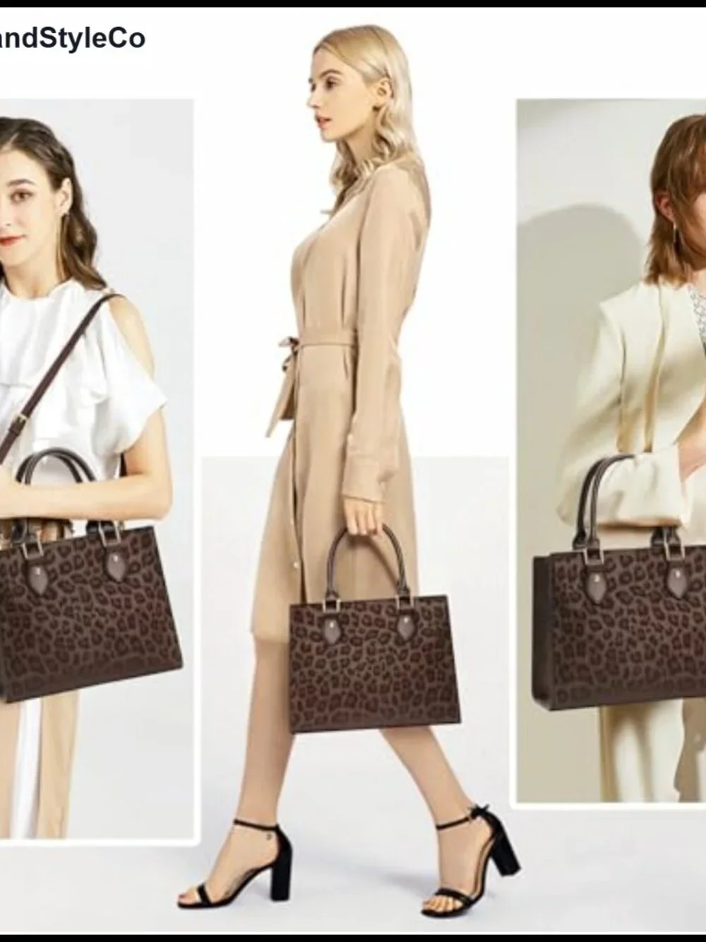Women's PU Leather Satchel Handbag with Crossbody Strap & Tote Handle,